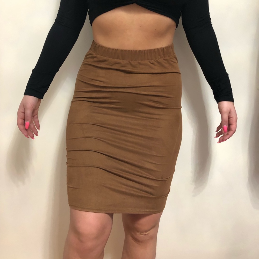 Suede skirt
